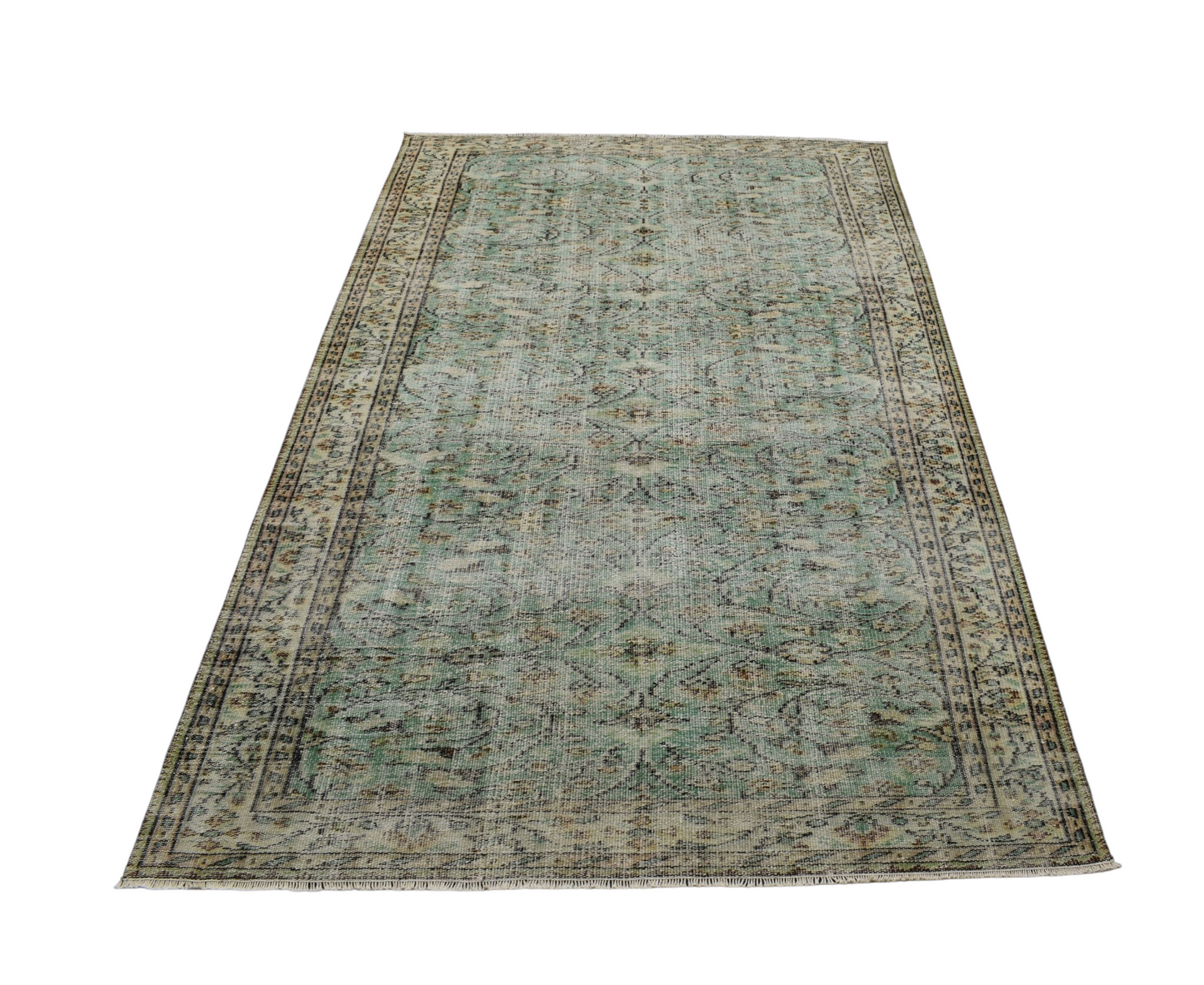 Kilim Antik El Dokuma Eskitme Yün Salon Halısı 0503 - Vintage - Çok Renkli