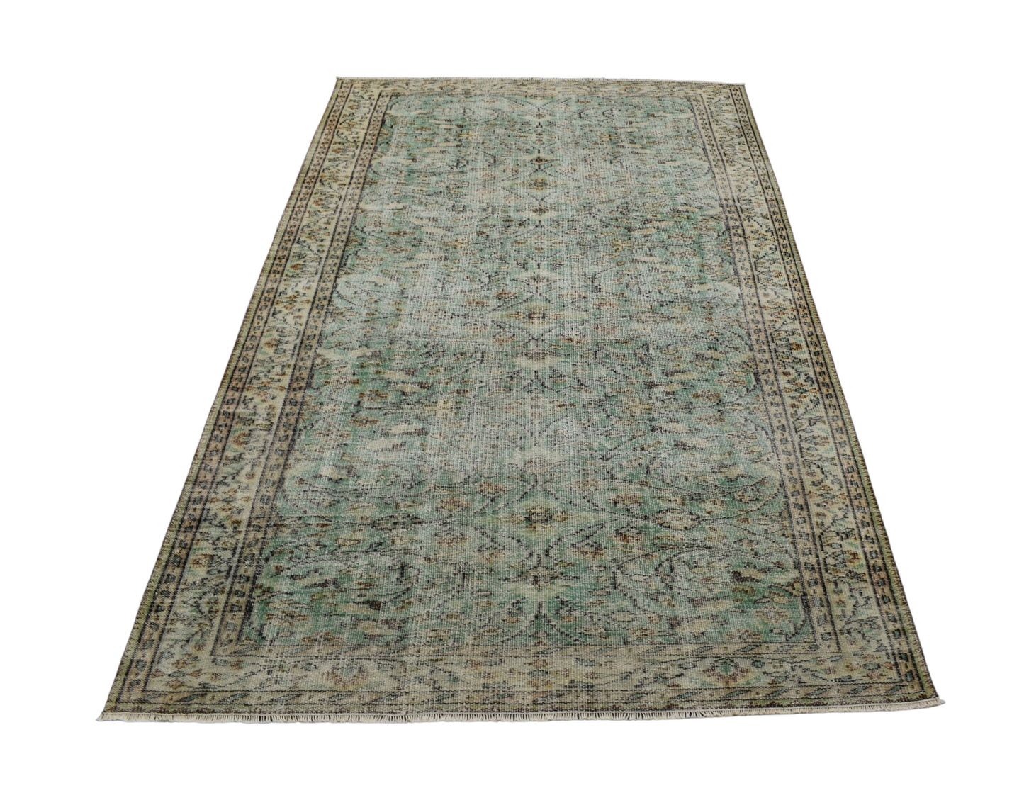 Kilim Antik El Dokuma Eskitme Yün Salon Halısı 0503 - Vintage - Çok Renkli