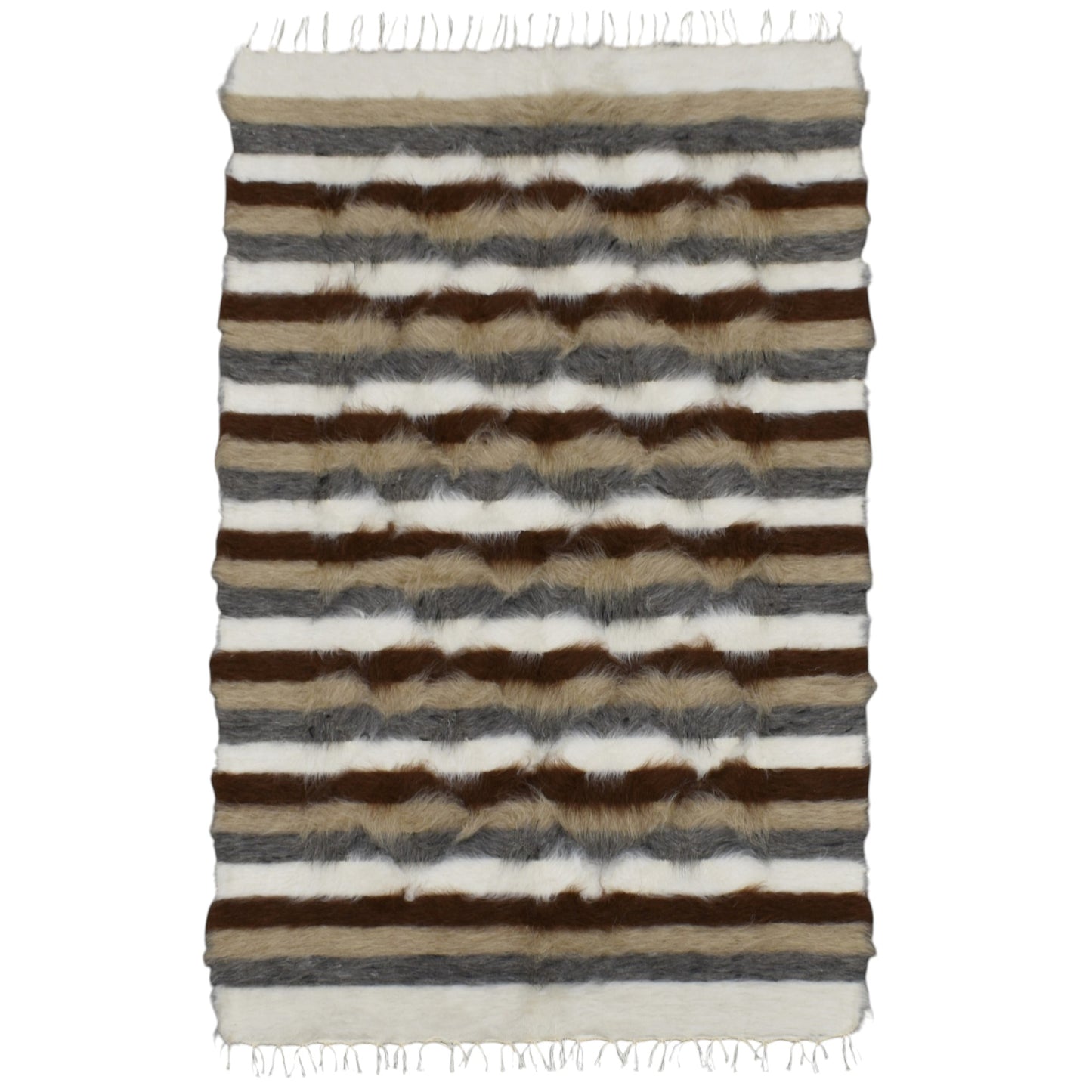 Kilim Antik El Dokuma Tiftik Yün Siirt Battaniyesi Kilim 0505 - Yeni - Çok Renkli