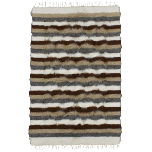 Kilim Antik El Dokuma Tiftik Yün Siirt Battaniyesi Kilim 0505 - Yeni - Çok Renkli