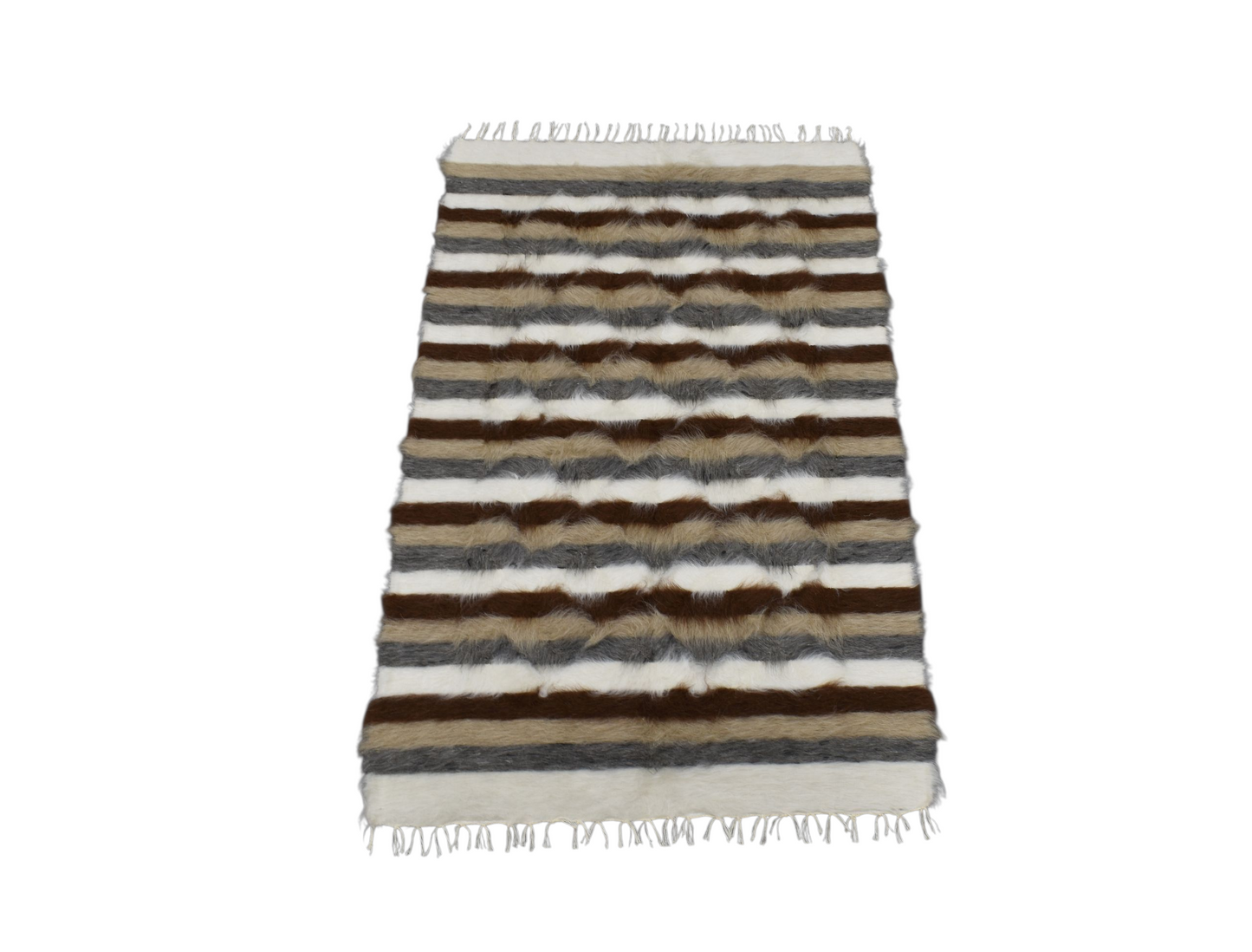 Kilim Antik El Dokuma Tiftik Yün Siirt Battaniyesi Kilim 0505 - Yeni - Çok Renkli