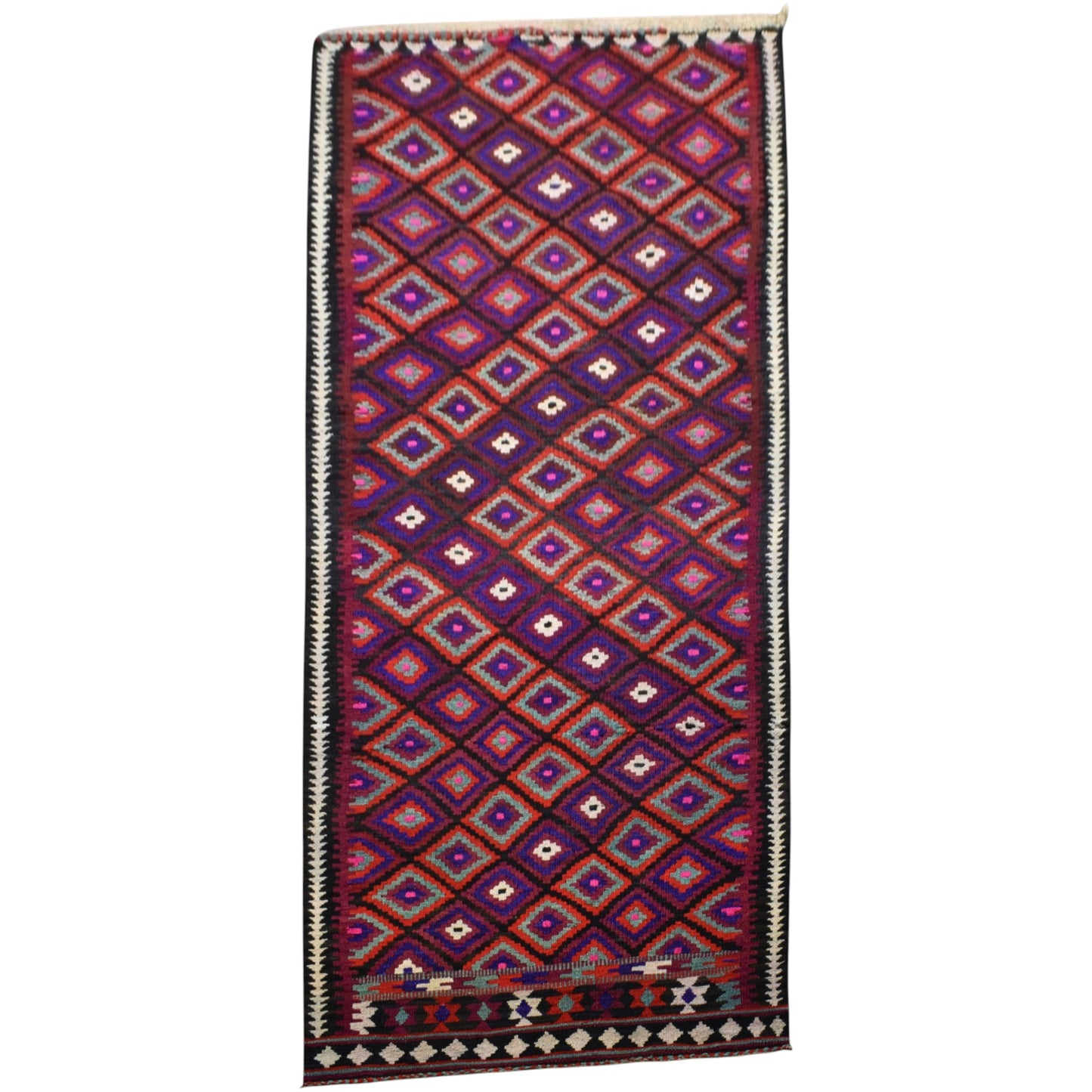 Kilim Antik El Dokuma Erzurum Yün Yolluk Kilim 0508 - Yeni - Çok Renkli