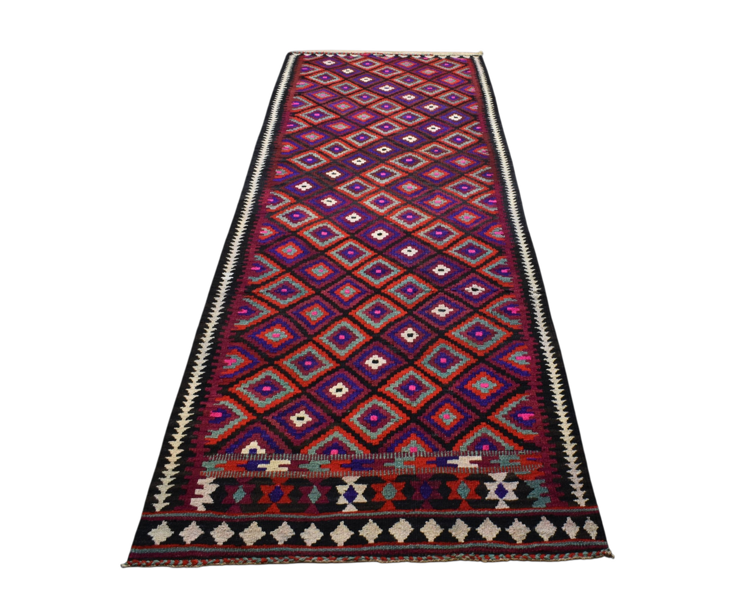 Kilim Antik El Dokuma Erzurum Yün Yolluk Kilim 0508 - Yeni - Çok Renkli