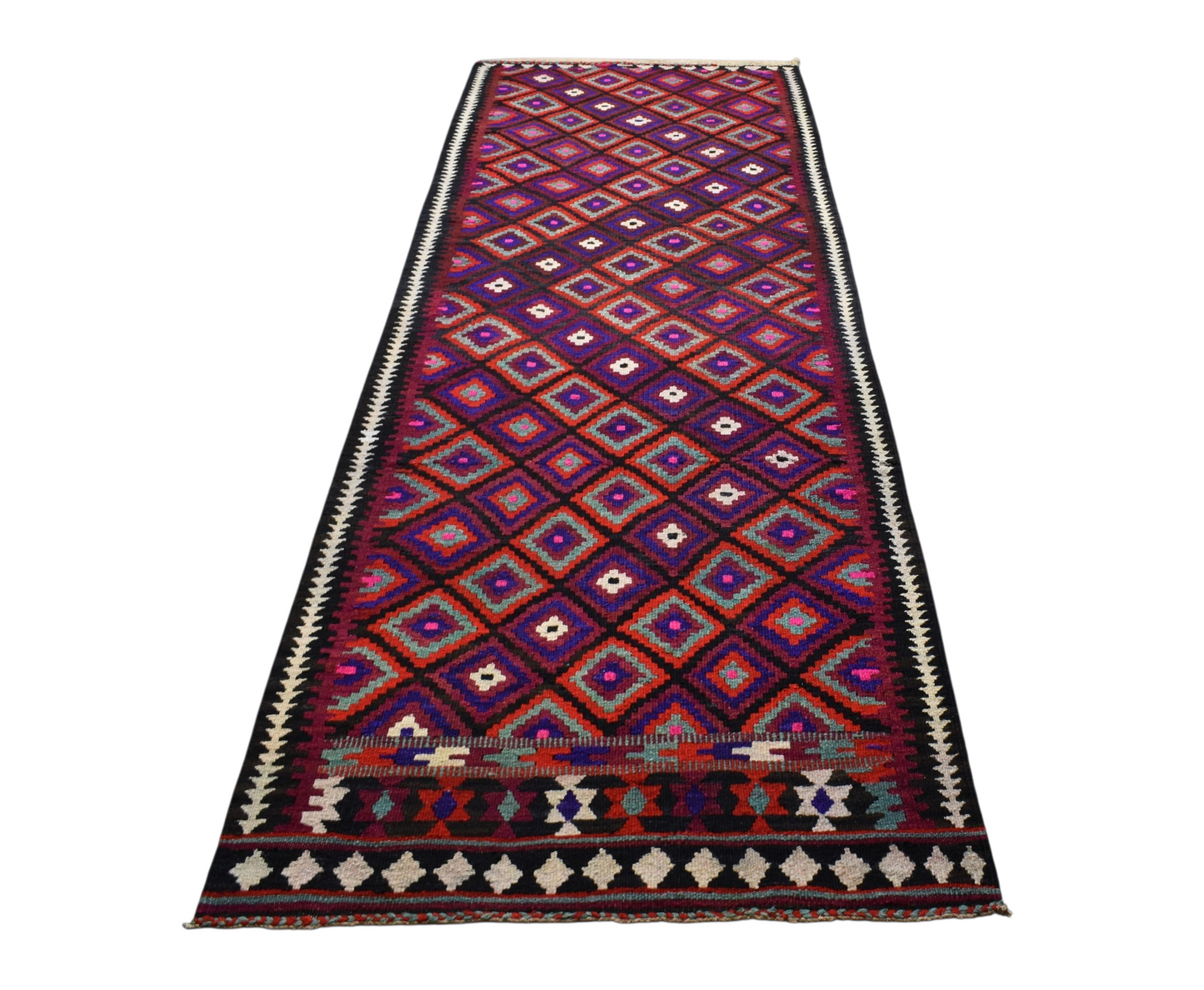 Kilim Antik El Dokuma Erzurum Yün Yolluk Kilim 0508 - Yeni - Çok Renkli