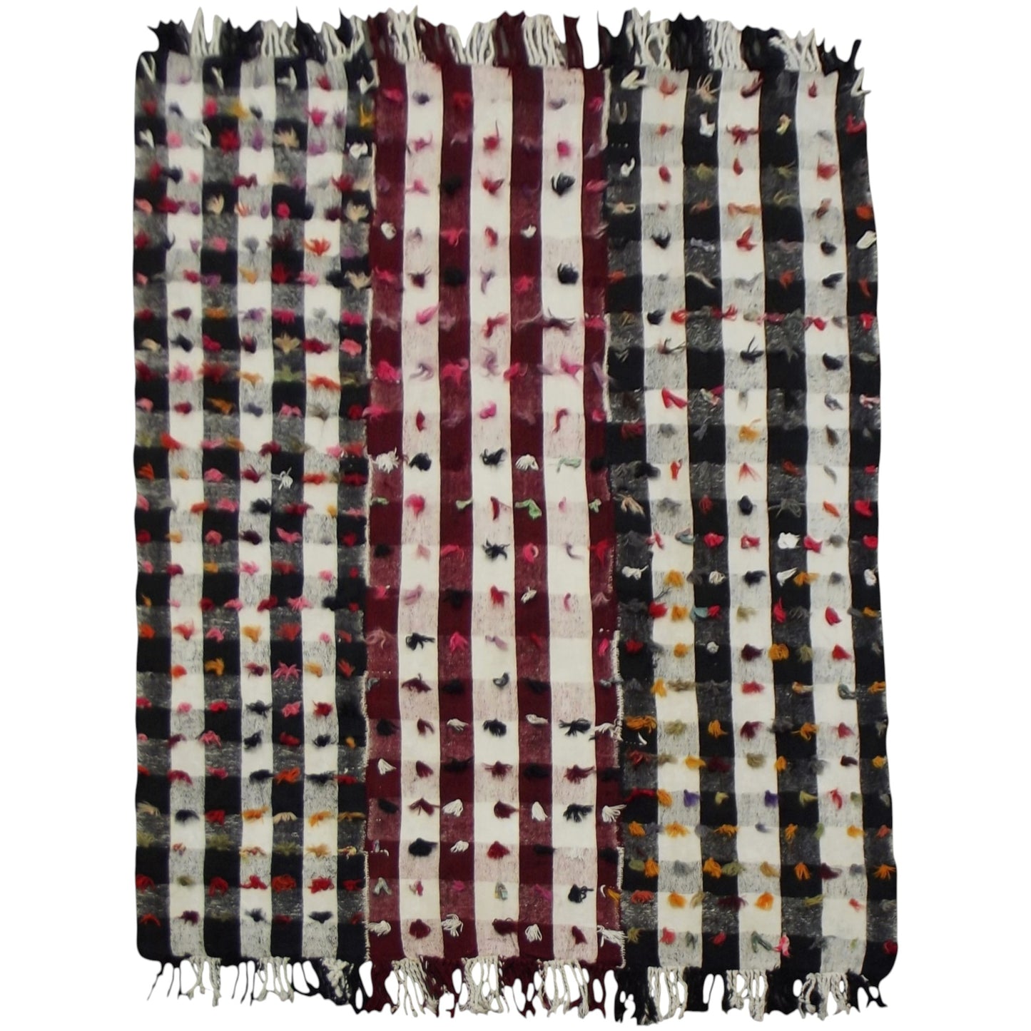 Kilim Antik El Dokuma Pamuklu Yörük Tülü Yün Kilim 0509 - Antika - Çok Renkli