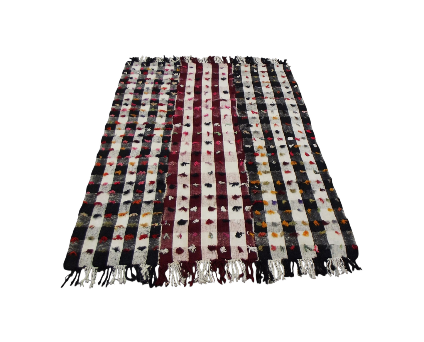 Kilim Antik El Dokuma Pamuklu Yörük Tülü Yün Kilim 0509 - Antika - Çok Renkli