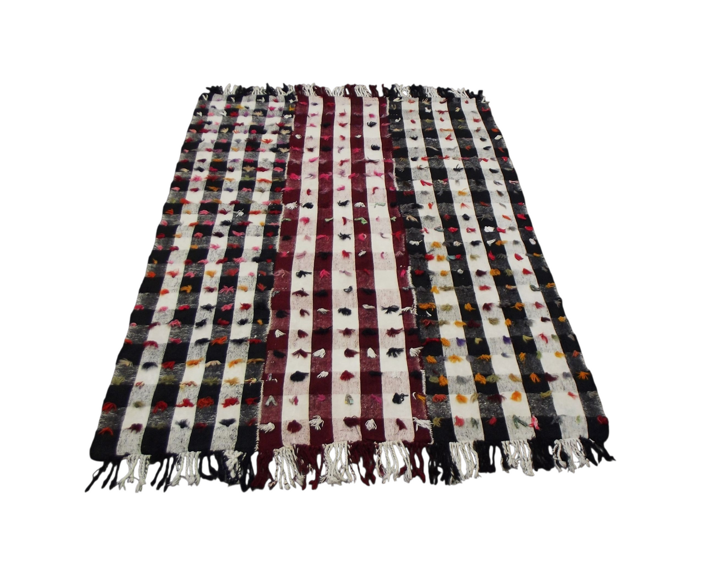 Kilim Antik El Dokuma Pamuklu Yörük Tülü Yün Kilim 0509 - Antika - Çok Renkli
