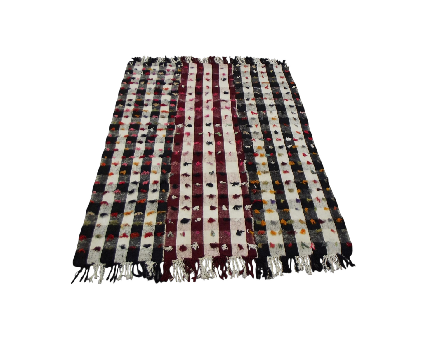 Kilim Antik El Dokuma Pamuklu Yörük Tülü Yün Kilim 0509 - Antika - Çok Renkli