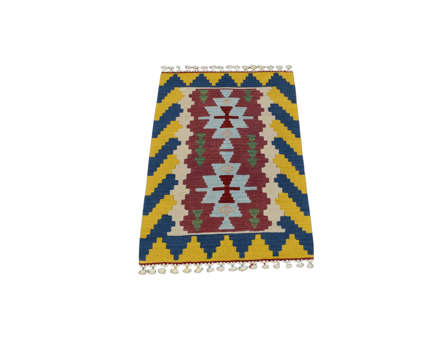 Kilim Antik El Dokuma Pınarbaşı Kayseri Yün Kilim 0511 - Yeni - Çok Renkli