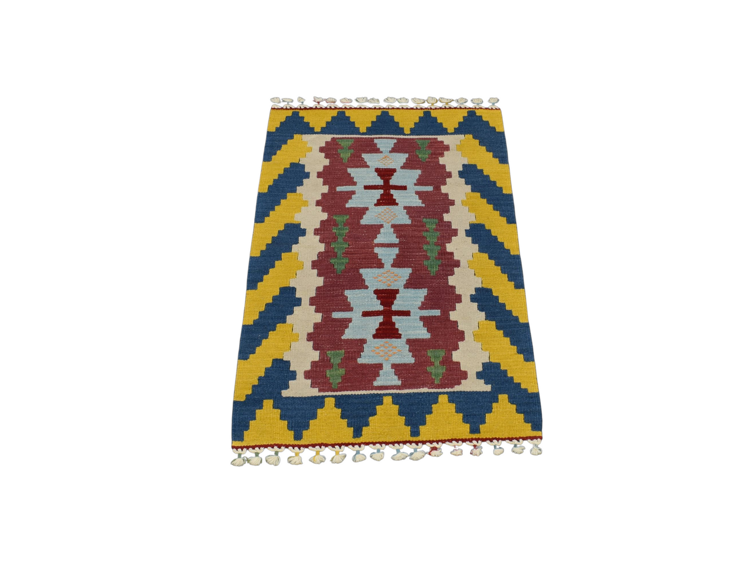 Kilim Antik El Dokuma Pınarbaşı Kayseri Yün Kilim 0511 - Yeni - Çok Renkli