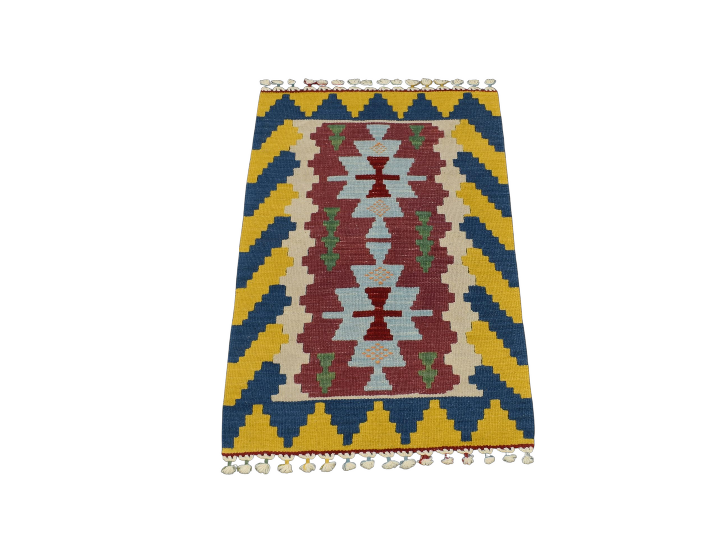 Kilim Antik El Dokuma Pınarbaşı Kayseri Yün Kilim 0511 - Yeni - Çok Renkli