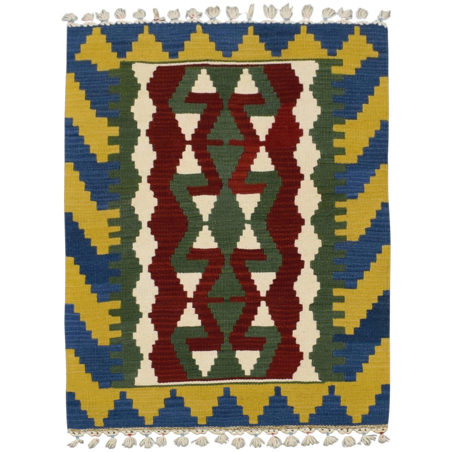 Kilim Antik El Dokuma Pınarbaşı Kayseri Yün Kilim 0512 - Yeni - Çok Renkli