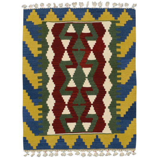 Kilim Antik El Dokuma Pınarbaşı Kayseri Yün Kilim 0512 - Yeni - Çok Renkli