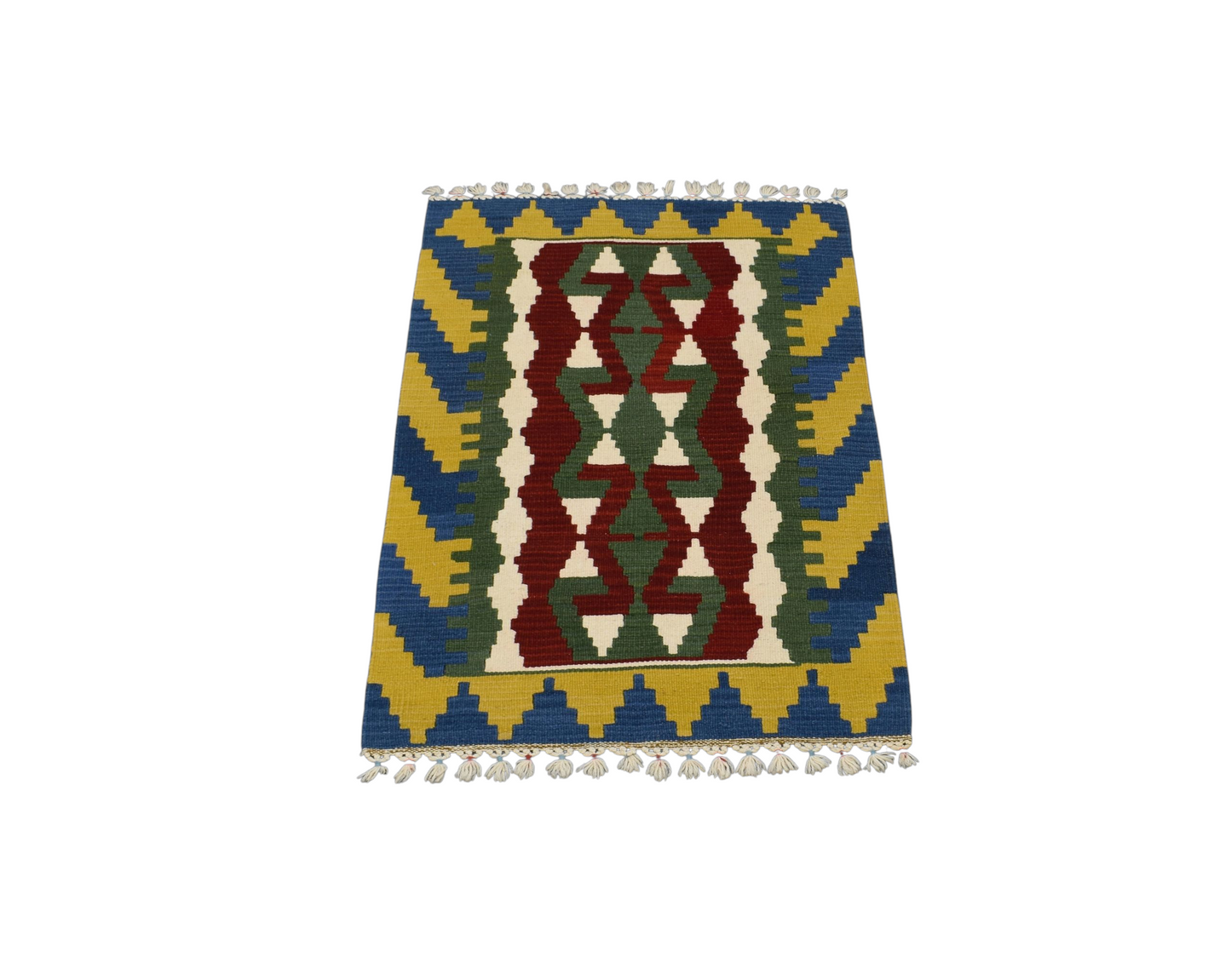 Kilim Antik El Dokuma Pınarbaşı Kayseri Yün Kilim 0512 - Yeni - Çok Renkli