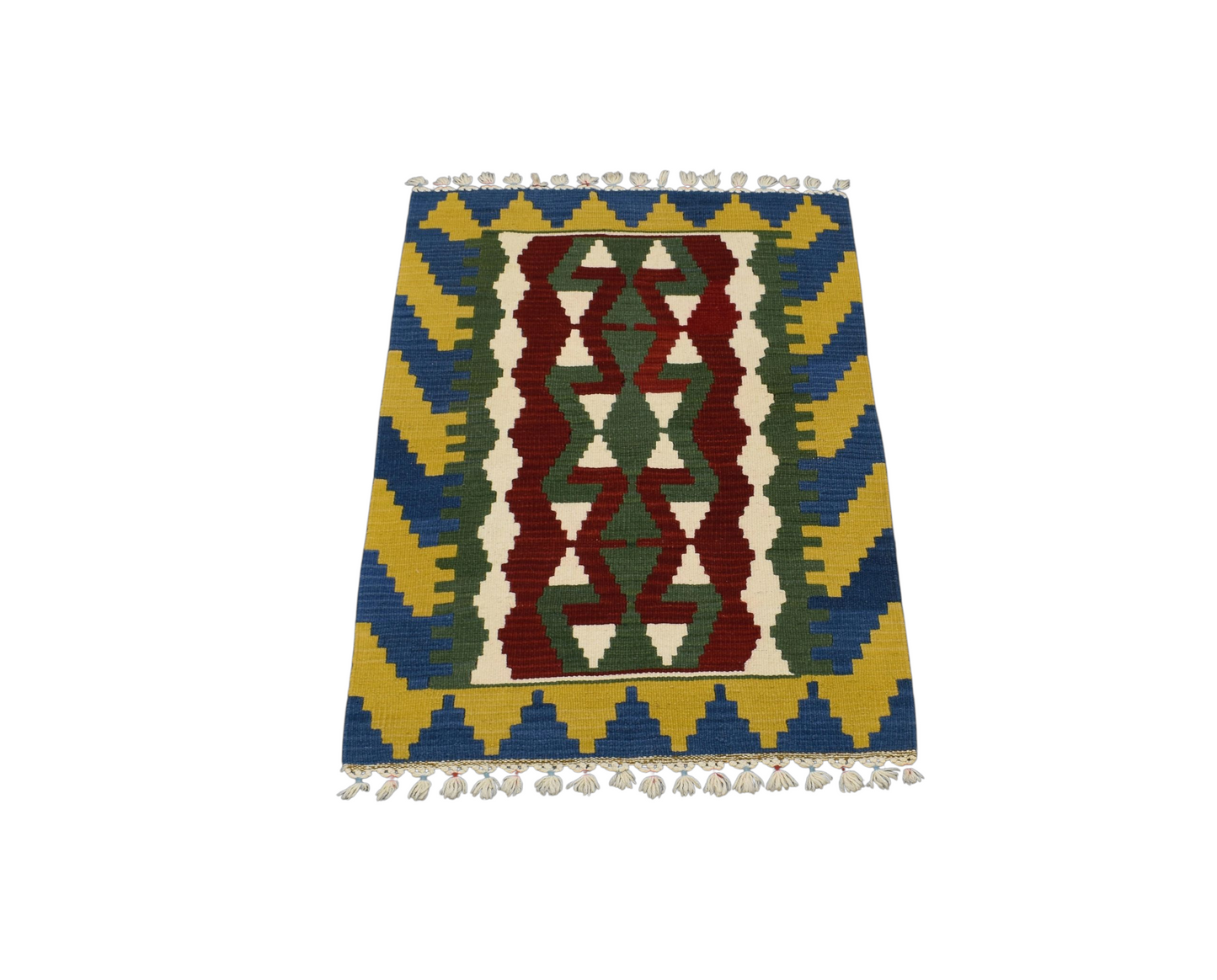 Kilim Antik El Dokuma Pınarbaşı Kayseri Yün Kilim 0512 - Yeni - Çok Renkli