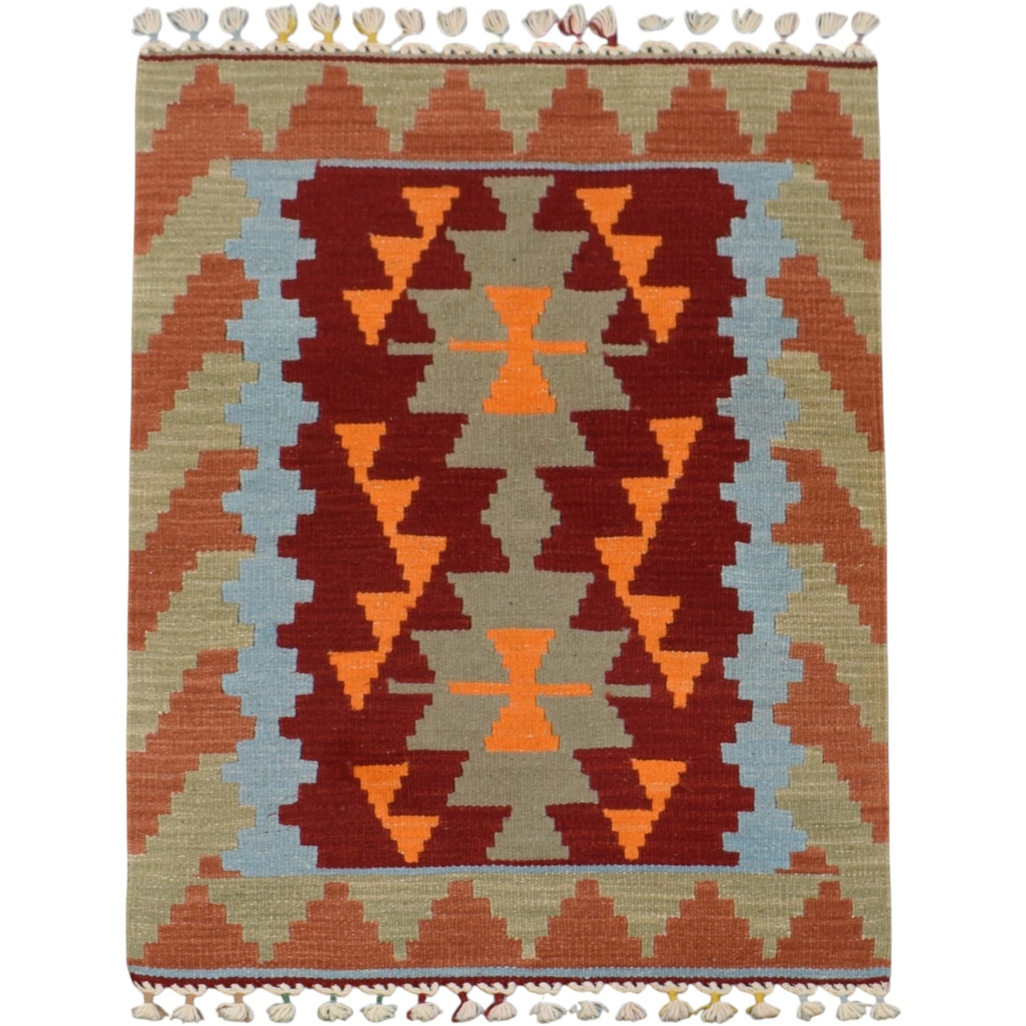 Kilim Antik El Dokuma Pınarbaşı Kayseri Yün Kilim 0513 - Yeni - Çok Renkli