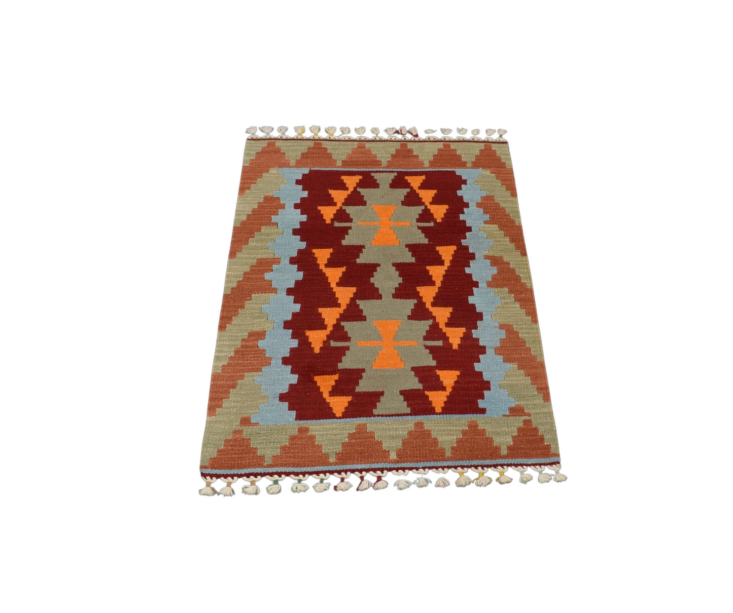 Kilim Antik El Dokuma Pınarbaşı Kayseri Yün Kilim 0513 - Yeni - Çok Renkli