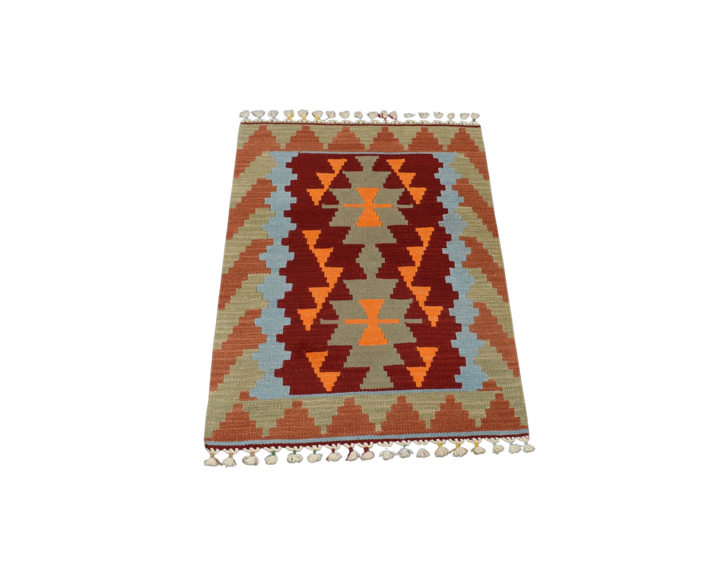Kilim Antik El Dokuma Pınarbaşı Kayseri Yün Kilim 0513 - Yeni - Çok Renkli