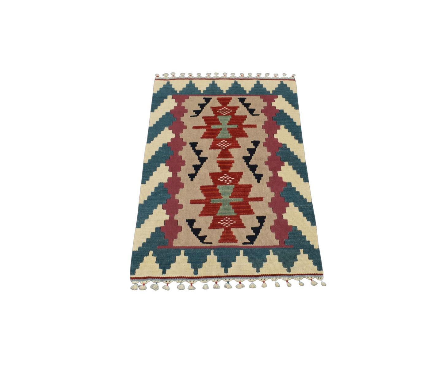 Kilim Antik El Dokuma Pınarbaşı Kayseri Yün Kilim 0514 - Yeni - Çok Renkli
