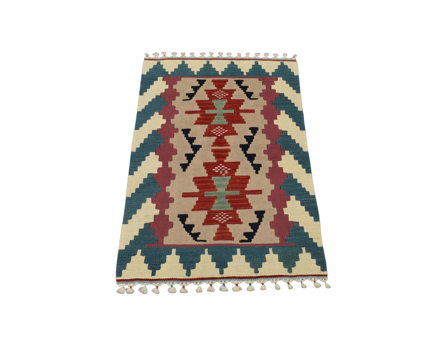 Kilim Antik El Dokuma Pınarbaşı Kayseri Yün Kilim 0514 - Yeni - Çok Renkli