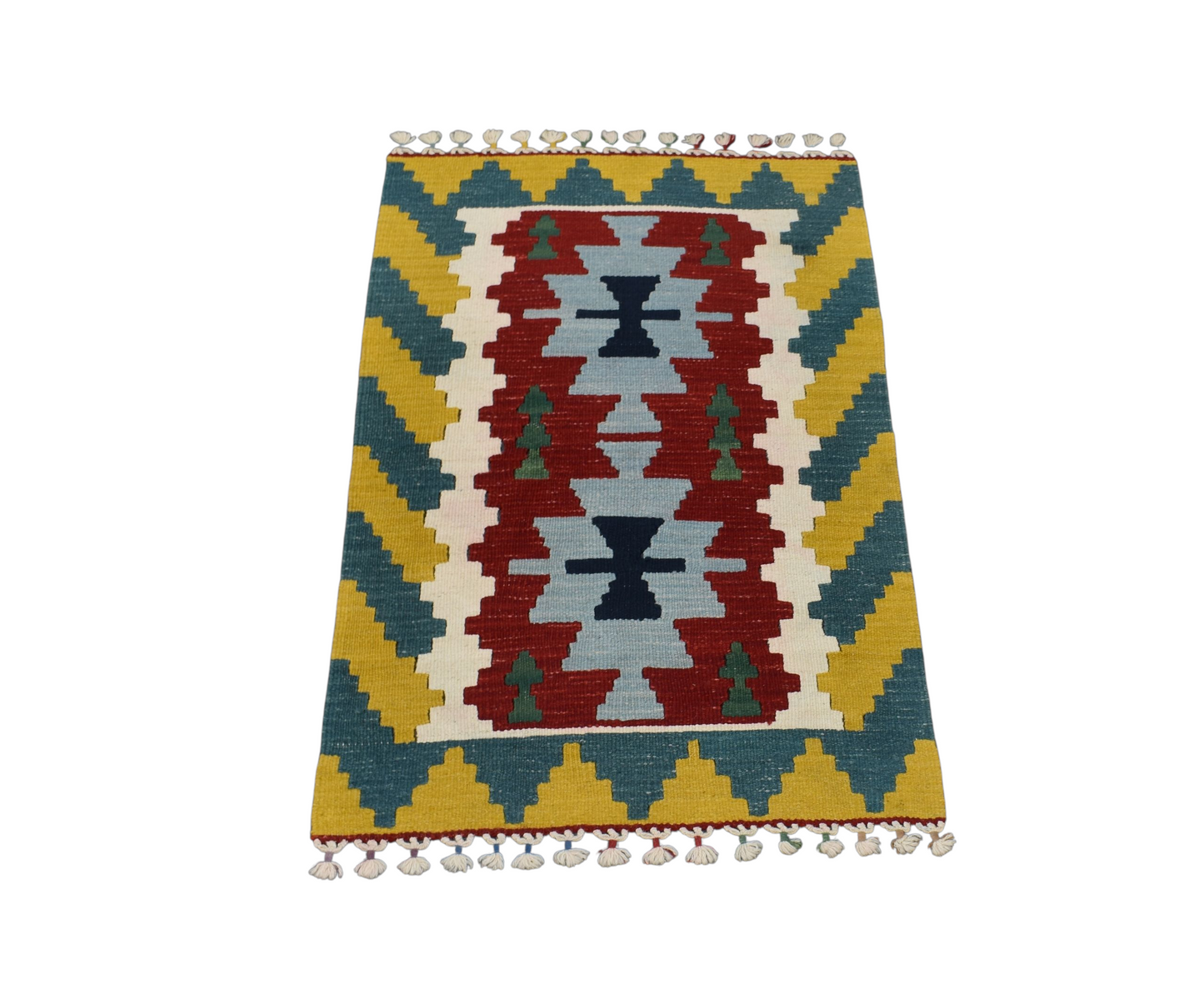 Kilim Antik El Dokuma Pınarbaşı Kayseri Yün Kilim 0515 - Yeni - Çok Renkli