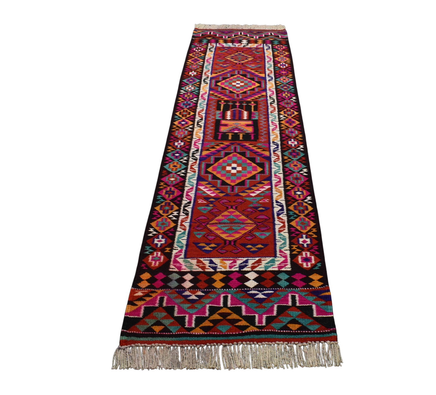 Kilim Antik El Dokuma Herki Yolluk Yün Kilim 0516 - Yeni - Çok Renkli