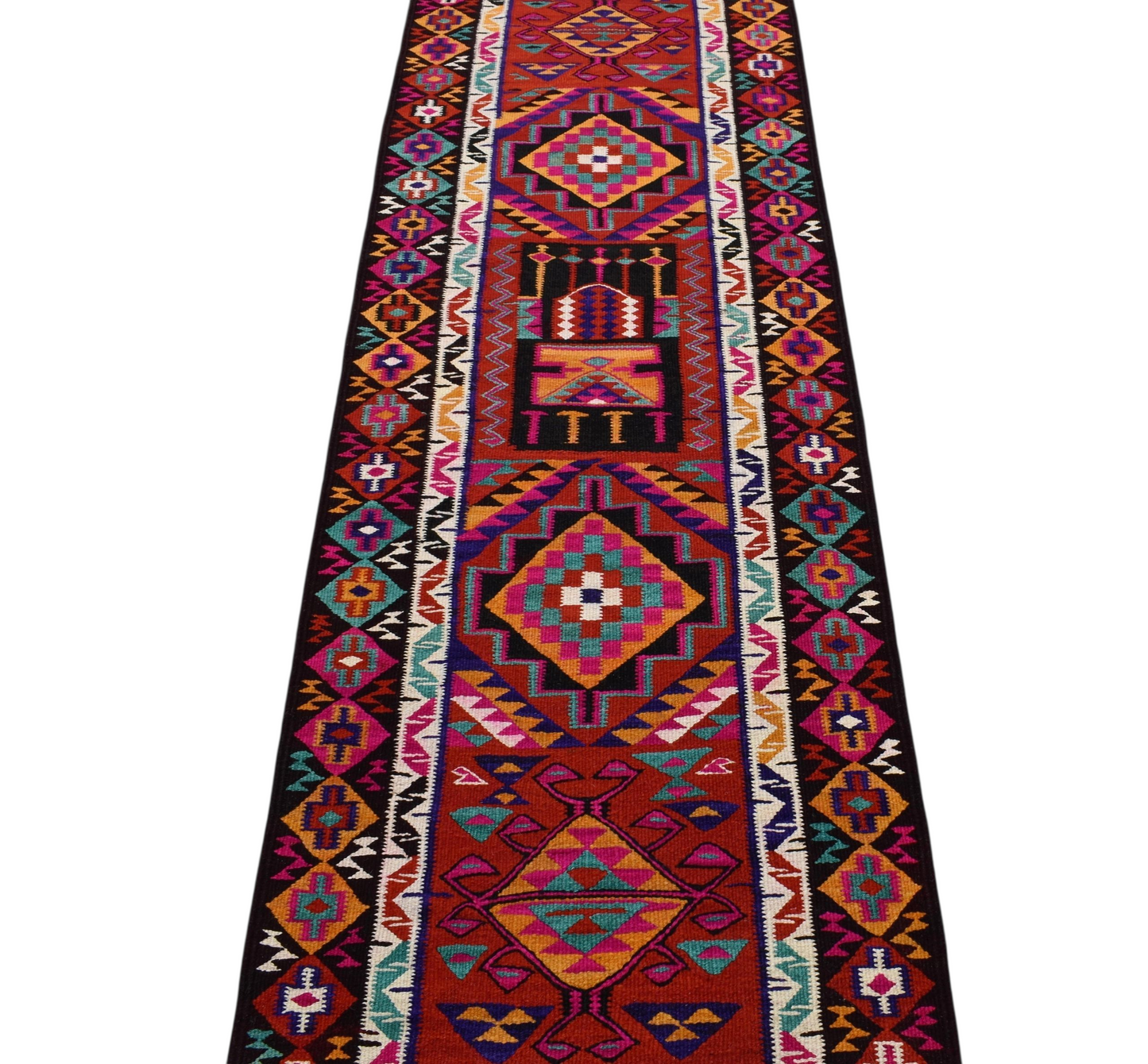 Kilim Antik El Dokuma Herki Yolluk Yün Kilim 0516 - Yeni - Çok Renkli