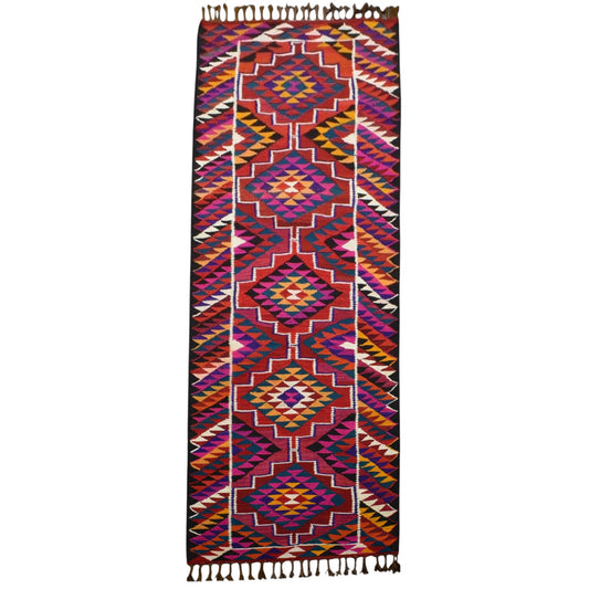 Kilim Antik El Dokuma Herki Yolluk Yün Kilim 0517 - Yeni - Çok Renkli