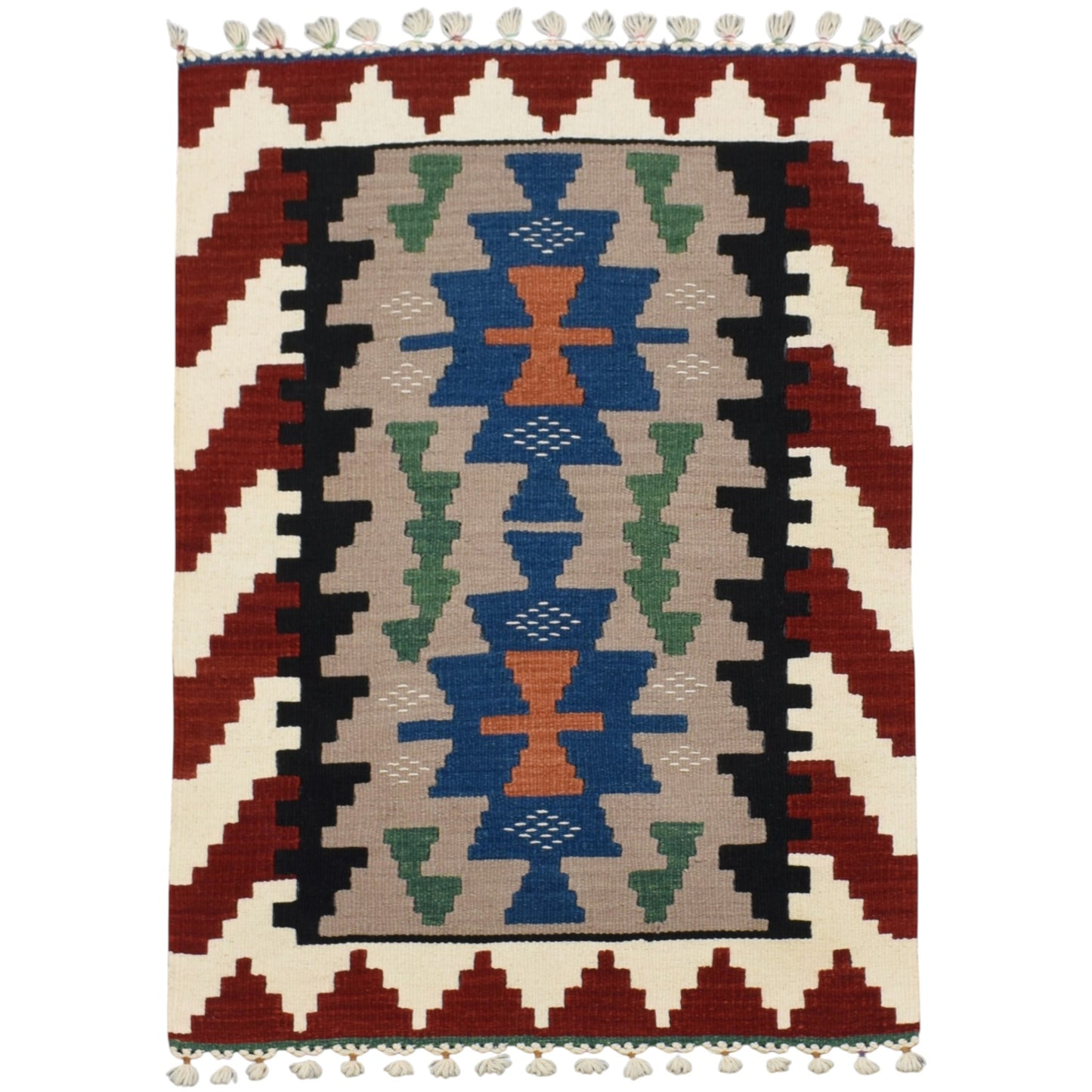 Kilim Antik El Dokuma Kayseri Pınarbaşı Yün Kilim 0521 - Yeni - Çok Renkli