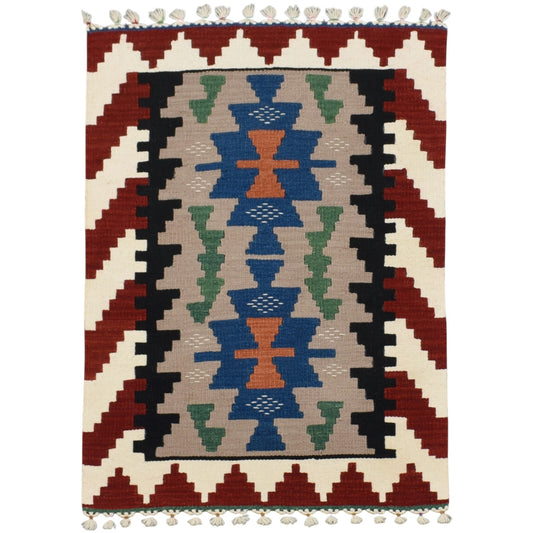 Kilim Antik El Dokuma Kayseri Pınarbaşı Yün Kilim 0521 - Yeni - Çok Renkli