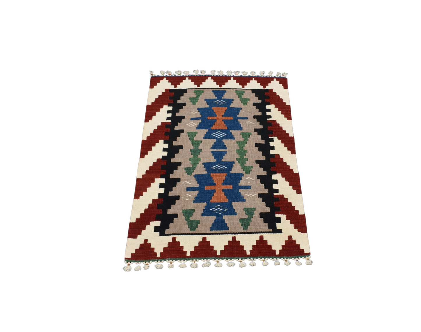 Kilim Antik El Dokuma Kayseri Pınarbaşı Yün Kilim 0521 - Yeni - Çok Renkli
