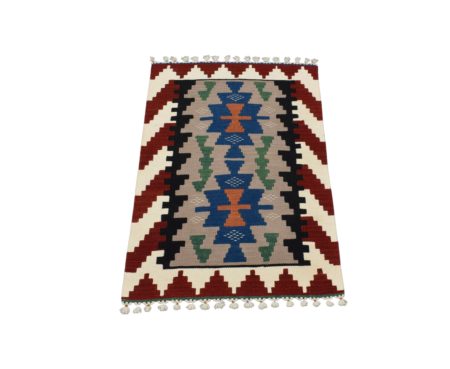Kilim Antik El Dokuma Kayseri Pınarbaşı Yün Kilim 0521 - Yeni - Çok Renkli