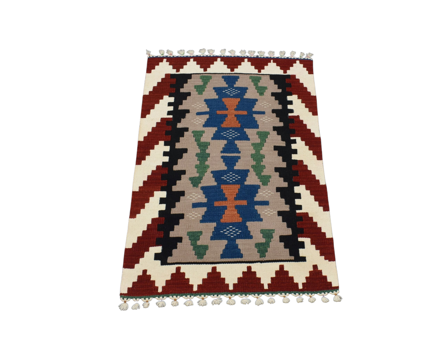Kilim Antik El Dokuma Kayseri Pınarbaşı Yün Kilim 0521 - Yeni - Çok Renkli