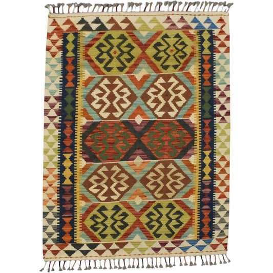Kilim Antik El Dokuma Cerit Yörükleri İran Yün Kilim 0522 - Yeni - Çok Renkli