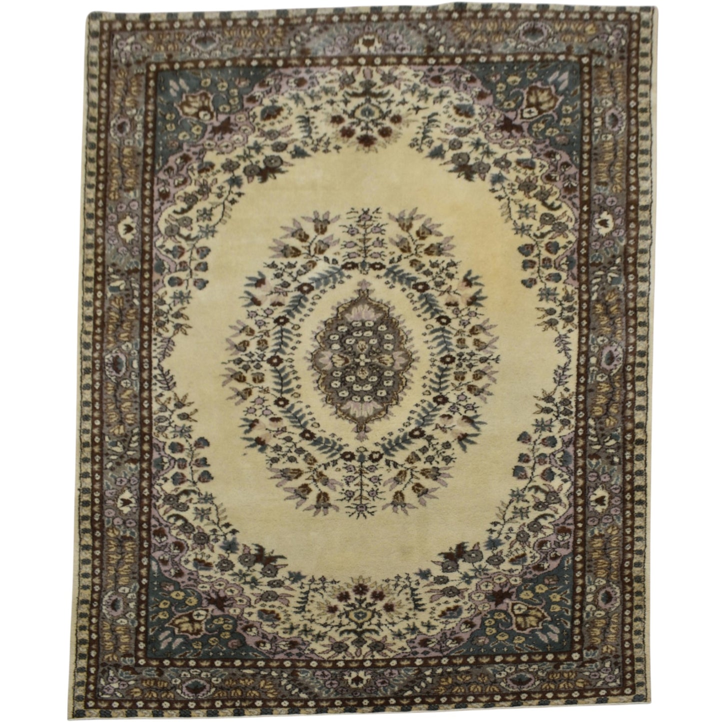 Kilim Antik El Dokuma 6m2 Sümerbank Burdur Yün Salon Halısı 0523 - Yeni - Çok Renkli
