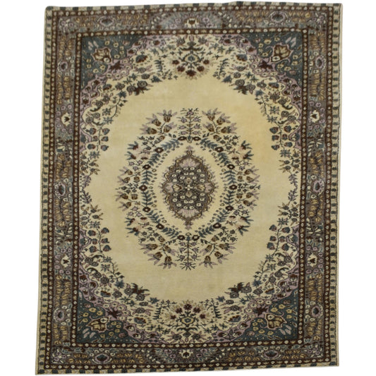 Kilim Antik El Dokuma 6m2 Sümerbank Burdur Yün Salon Halısı 0523 - Yeni - Çok Renkli
