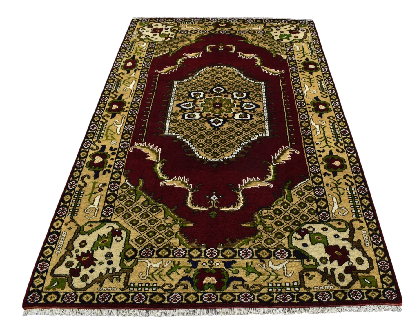 Kilim Antik El Dokuma Ayvacık Çanakkale Yün Halı 0524 - Yeni - Kırmızı