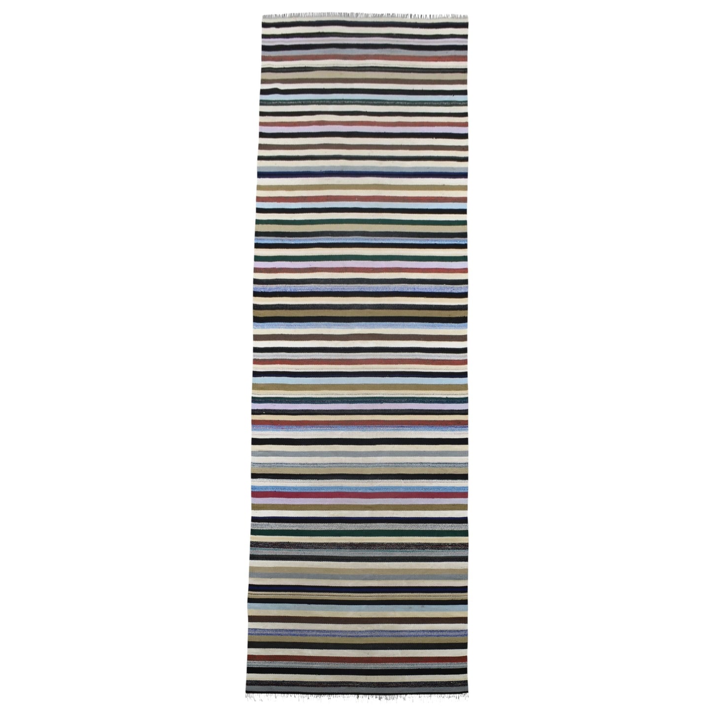 Kilim Antik El Dokuma Bukleli Yörük Yolluk Kilim 0535 - Yeni - Çok Renkli