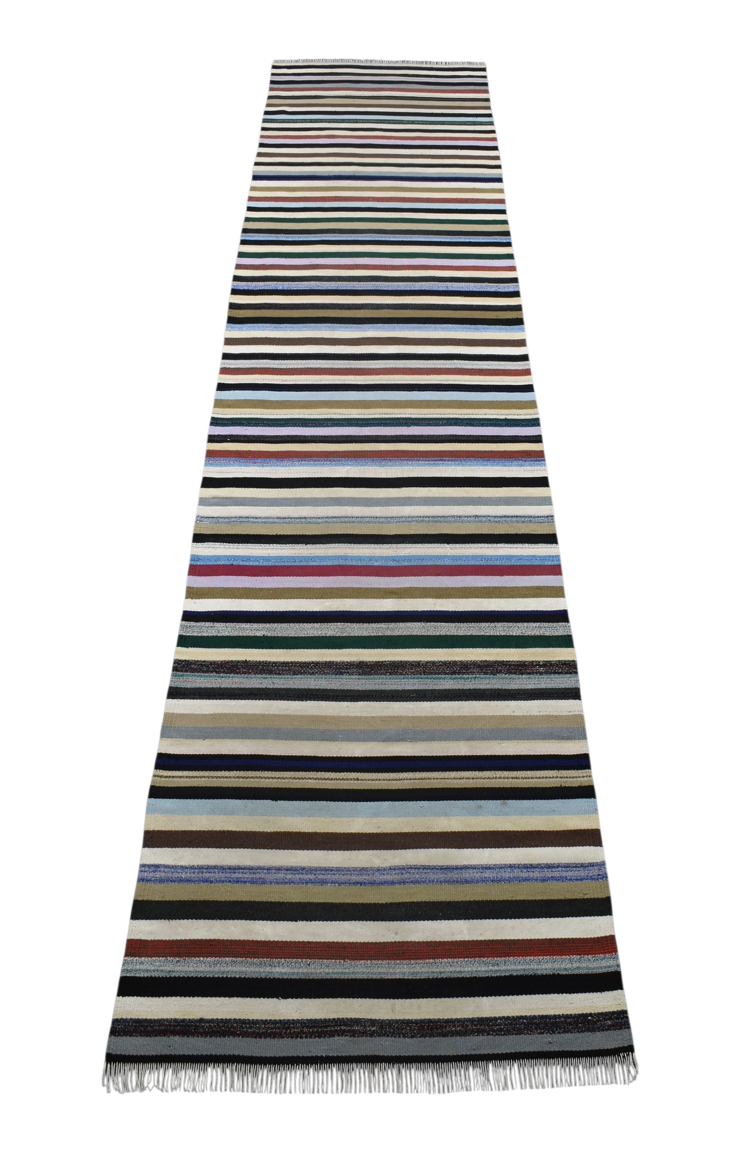 Kilim Antik El Dokuma Bukleli Yörük Yolluk Kilim 0535 - Yeni - Çok Renkli