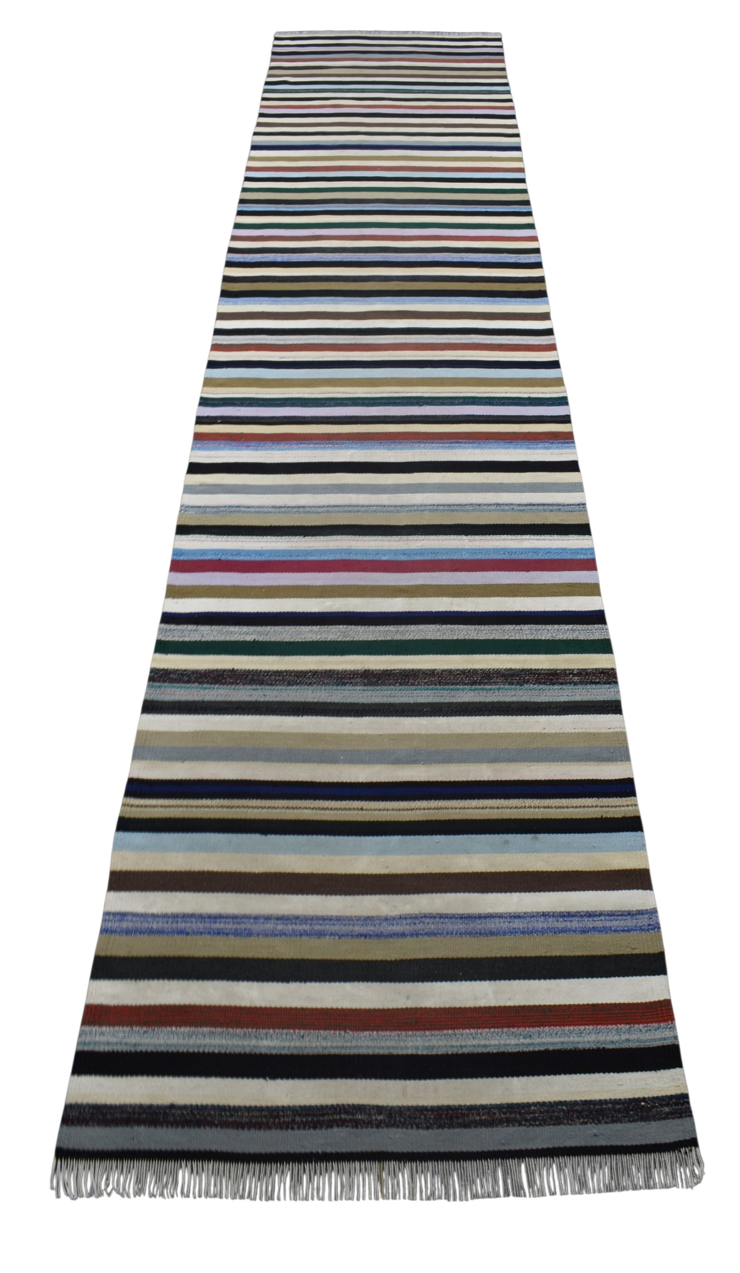 Kilim Antik El Dokuma Bukleli Yörük Yolluk Kilim 0535 - Yeni - Çok Renkli