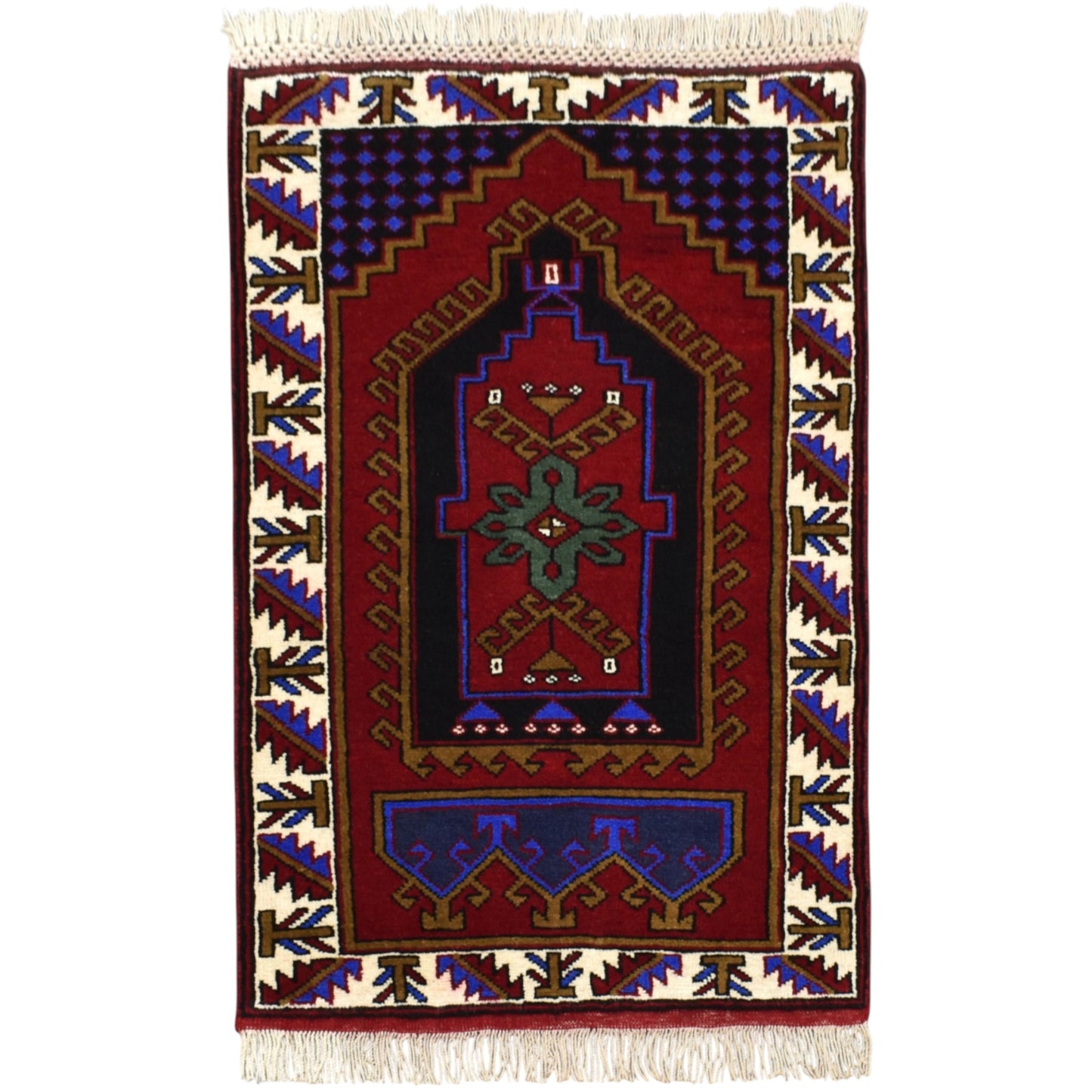 Kilim Antik El Dokuma Seccade Namazlık Malatya Yün Halı 0538 - Yeni - Çok Renkli