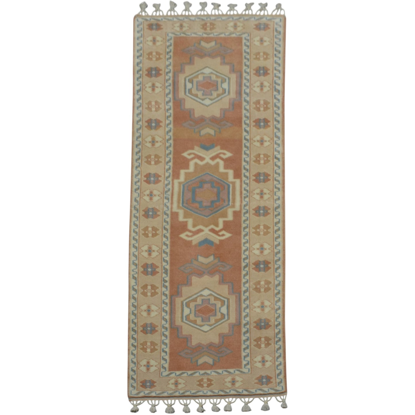 Kilim Antik El Dokuma Eskitme Milas Yolluk Yün Halı 0543 - Vintage - Çok Renkli
