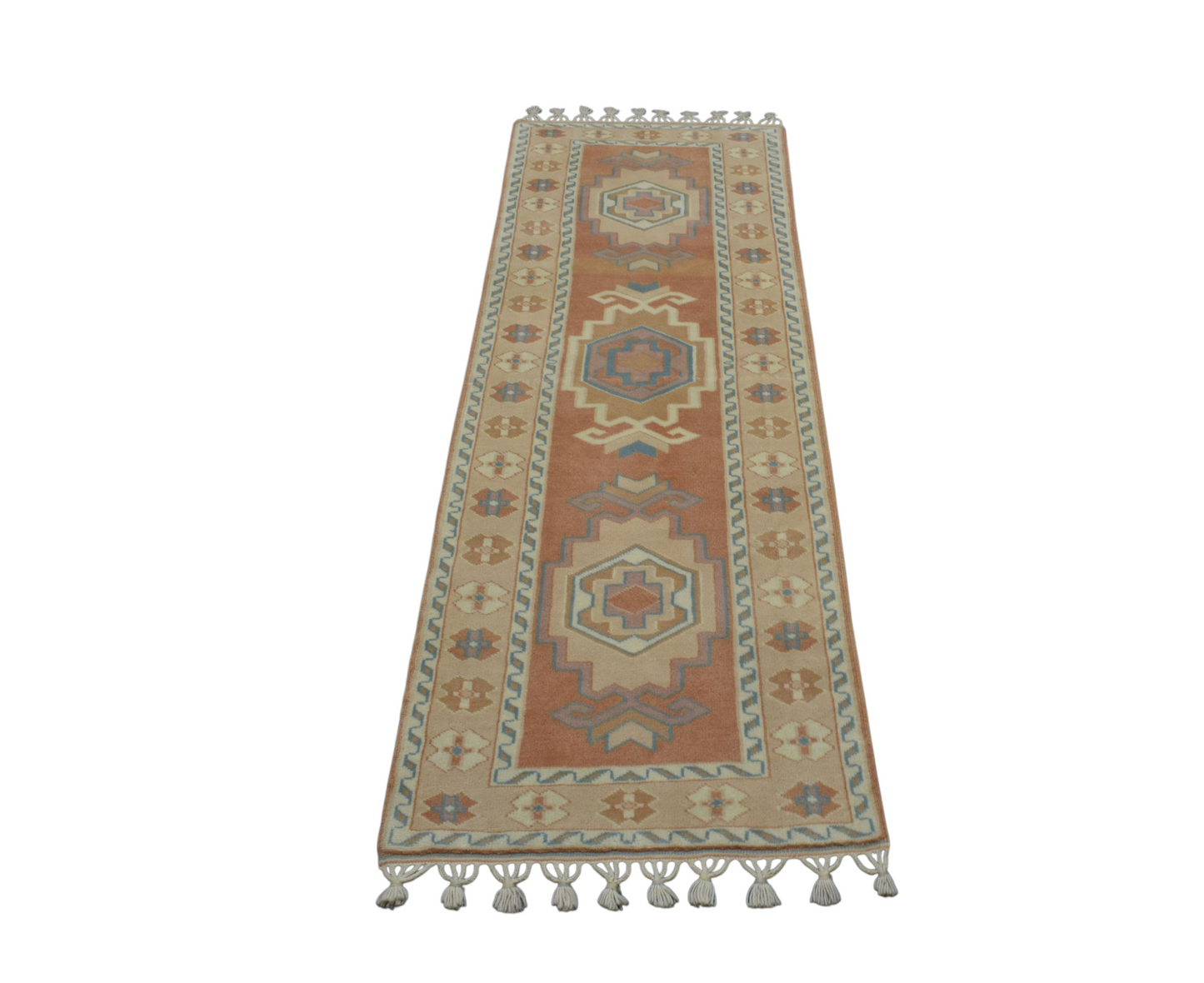 Kilim Antik El Dokuma Eskitme Milas Yolluk Yün Halı 0543 - Vintage - Çok Renkli