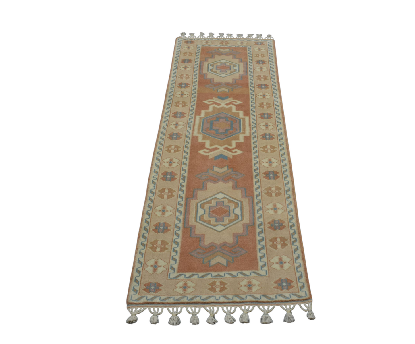 Kilim Antik El Dokuma Eskitme Milas Yolluk Yün Halı 0543 - Vintage - Çok Renkli