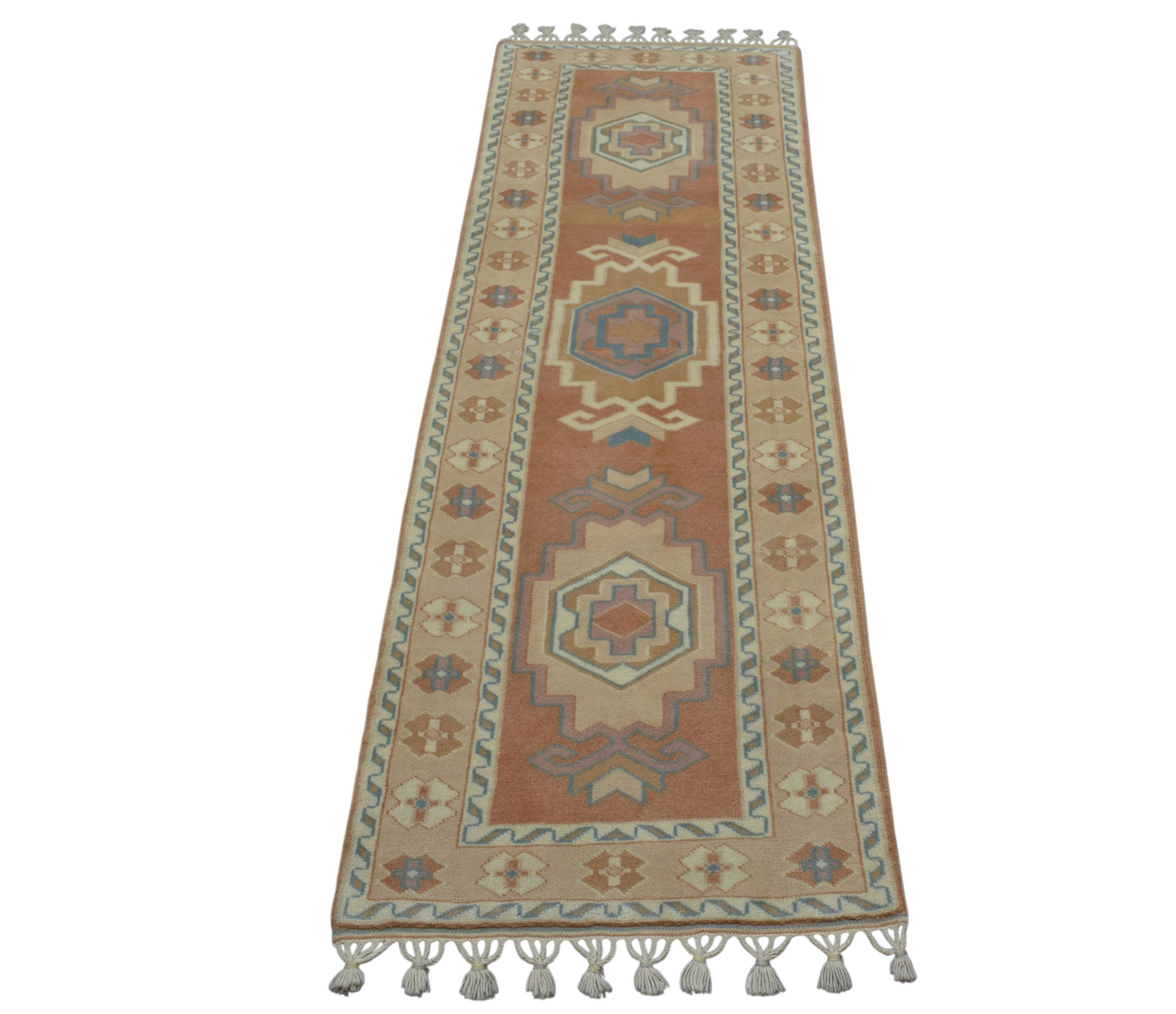 Kilim Antik El Dokuma Eskitme Milas Yolluk Yün Halı 0543 - Vintage - Çok Renkli