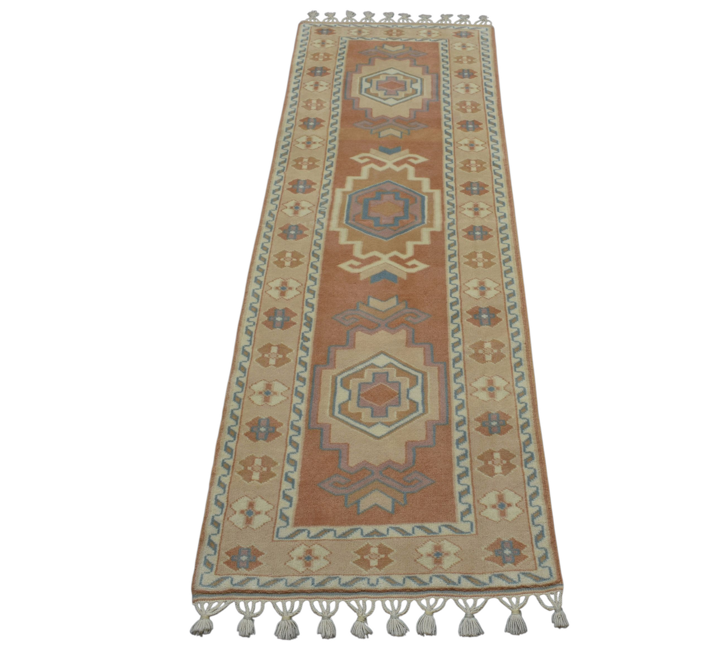 Kilim Antik El Dokuma Eskitme Milas Yolluk Yün Halı 0543 - Vintage - Çok Renkli