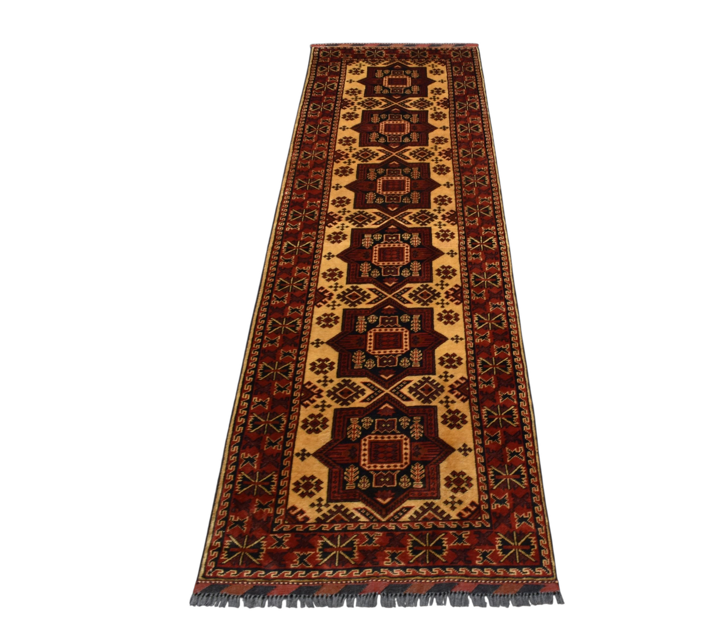 Kilim Antik El Dokuma İran Acem Yün Yolluk Halı 0547 - Yeni - Çok Renkli