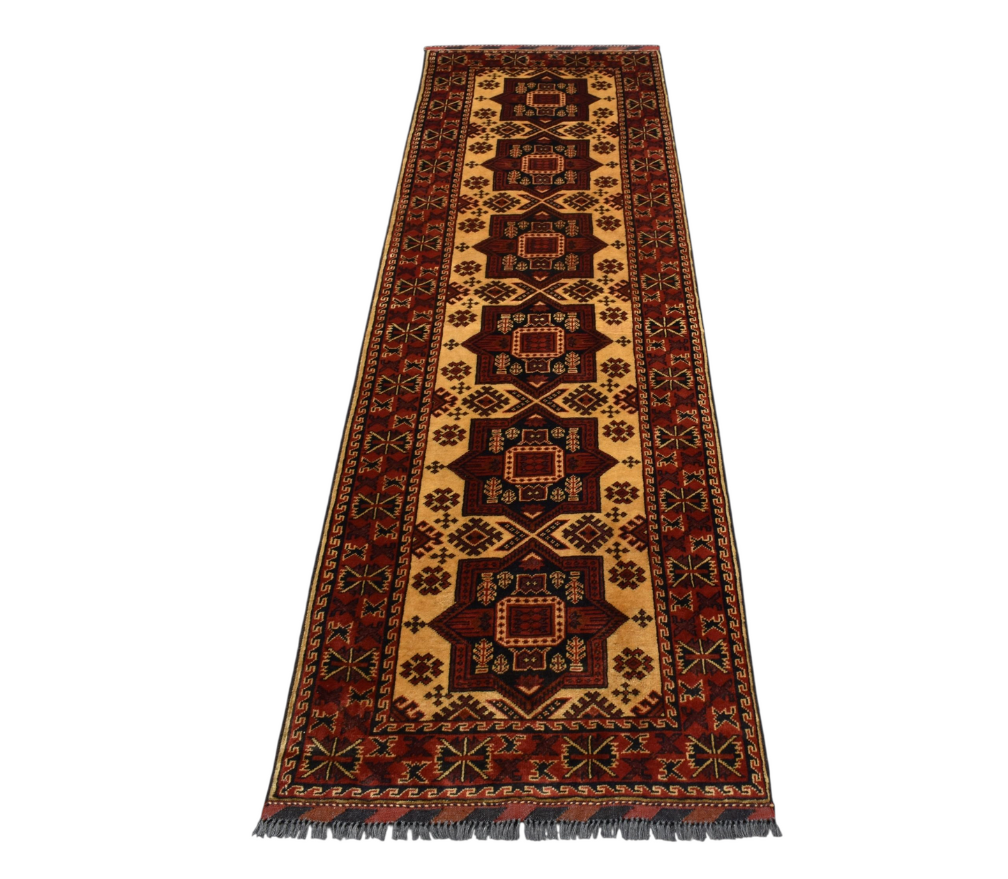 Kilim Antik El Dokuma İran Acem Yün Yolluk Halı 0547 - Yeni - Çok Renkli