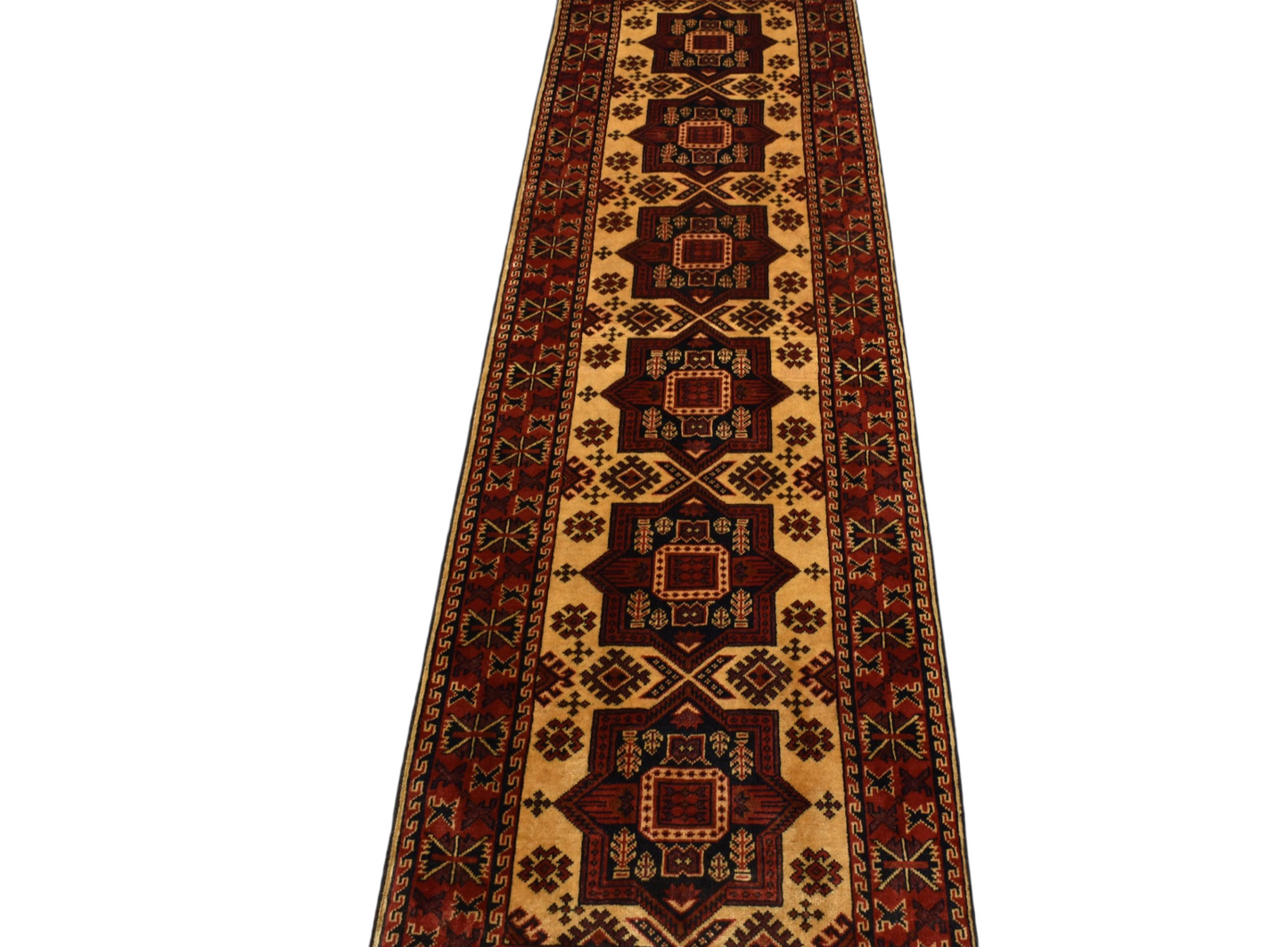 Kilim Antik El Dokuma İran Acem Yün Yolluk Halı 0547 - Yeni - Çok Renkli