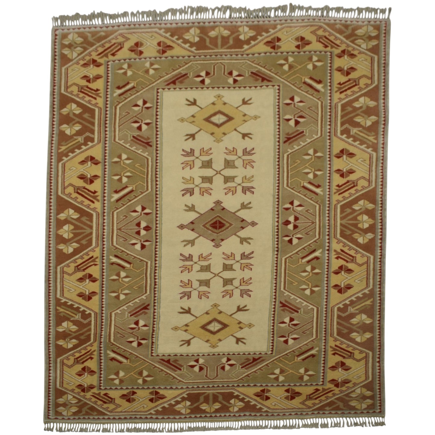 Kilim Antik 6m2 El Dokuma Bozalan Milas Yün Salon Halısı 0549 - Yeni - Çok Renkli